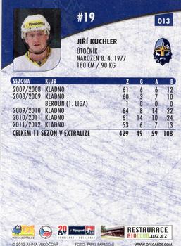 2012-13 Czech OFS Plus #013 Jiri Kuchler Back