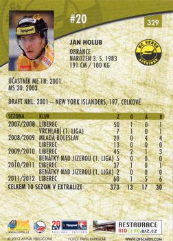 2012-13 Czech OFS Plus #329 Jan Holub Back