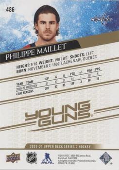 2020-21 Upper Deck - UD High Gloss #486 Philippe Maillet Back