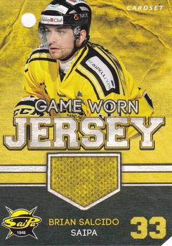 2012-13 Cardset Finland - Game Worn Jersey Series 2 Redemption #NNO Brian Salcido Front