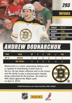 2010-11 Donruss #293 Andrew Bodnarchuk Back