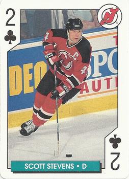 1995-96 Bicycle NHL Hockey Aces #2♣ Scott Stevens Front