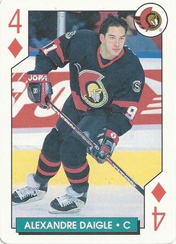 1995-96 Bicycle NHL Hockey Aces #4♦ Alexandre Daigle Front