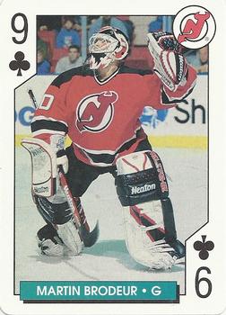 1995-96 Bicycle NHL Hockey Aces #9♣ Martin Brodeur Front