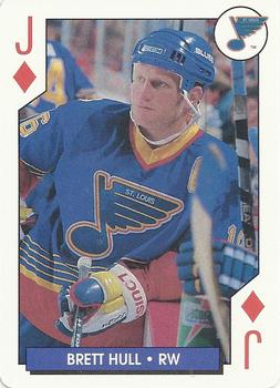 1995-96 Bicycle NHL Hockey Aces #J♦ Brett Hull Front
