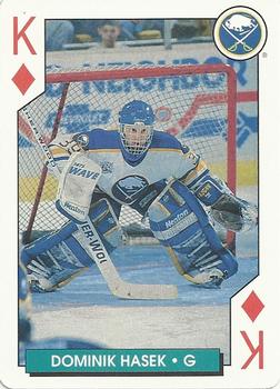 1995-96 Bicycle NHL Hockey Aces #K♦ Dominik Hasek Front