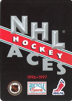 1996-97 Bicycle NHL Hockey Aces #5♣ Chris Chelios Back