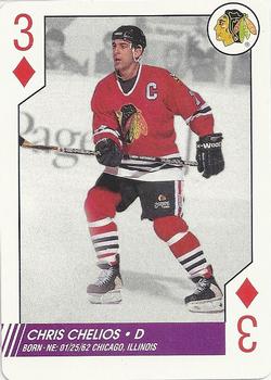 1997-98 Bicycle NHL Hockey Aces #3♦ Chris Chelios Front
