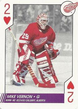 1997-98 Bicycle NHL Hockey Aces #2♥ Mike Vernon Front
