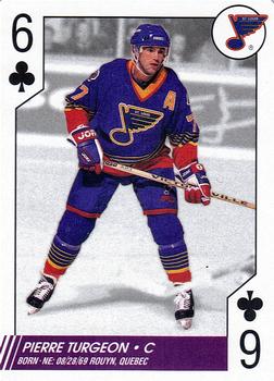 1997-98 Bicycle NHL Hockey Aces #6♣ Pierre Turgeon Front
