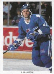 1990-91 Panini Super Poster Quebec Nordiques #17 Owen Nolan Front