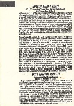 1986-87 Kraft Drawings - Kraft Cheese Singles #NNO Larry Robinson Back