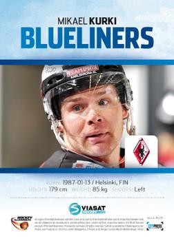 2012-13 HockeyAllsvenskan - Blueliners #ALLS-BL05 Mikael Kurki Back