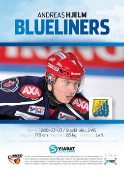 2012-13 HockeyAllsvenskan - Blueliners #ALLS-BL10 Andreas Hjelm Back