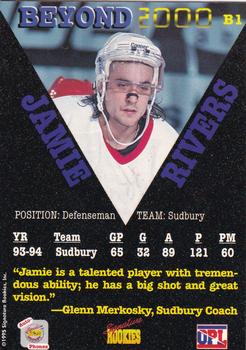 1995 Signature Rookies Auto-Phonex - Beyond 2000 Promos #B1 Jamie Rivers Back