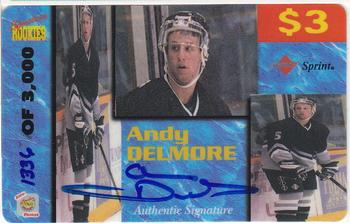 1995 Signature Rookies Auto-Phonex - $3 Phone Cards #13 Andy Delmore Front