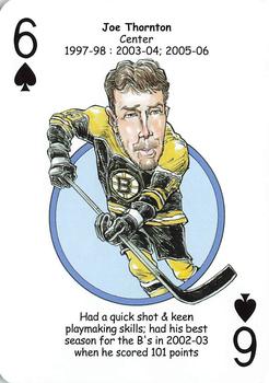 2018 Hero Decks Boston Bruins Hockey Heroes Playing Cards #6♠ Joe Thornton Front