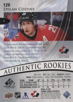 2020-21 SP Game Used #120 Dylan Cozens Back