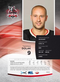 2009-10 Playercards Meisterset 2010 (DEL) #MS09 Thomas Dolak Back