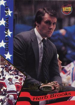 1995 Signature Rookies Miracle on Ice - Gold Medal Set #41 Herb Brooks Front