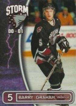 2000-01 M&T Printing Guelph Storm (OHL) #5 Barry Graham Front