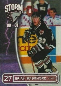 2000-01 M&T Printing Guelph Storm (OHL) #23 Brian Passmore Front