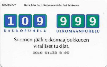 1995 HPY Puhelukortti Maailmanmestarit (Finnish) #HPY-E10 Janne Ojanen Back