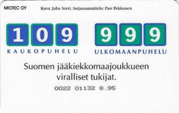 1995 HPY Puhelukortti Maailmanmestarit (Finnish) #HPY-E22 Tero Lehterä Back