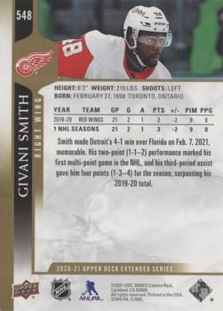 2020-21 Upper Deck - Speckled Rainbow #548 Givani Smith Back