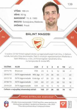 2020-21 SportZoo Tipos Extraliga #139 Balint Magosi Back