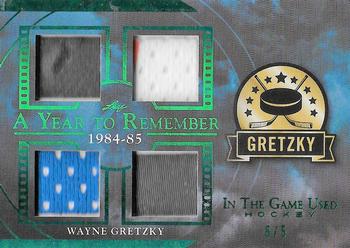 2020-21 Leaf In The Game Used - A Year to Remember Emerald #AYR-23 Wayne Gretzky Front