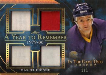 2020-21 Leaf In The Game Used - A Year to Remember Gold #AYR-13 Marcel Dionne Front