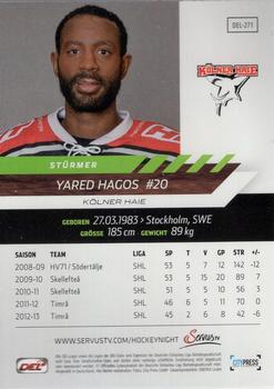 2013-14 Playercards Premium Serie (DEL) #DEL-271 Yared Hagos Back