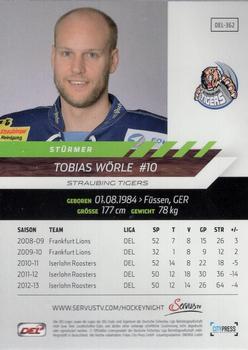 2013-14 Playercards Premium Serie (DEL) #DEL-362 Tobias Wörle Back
