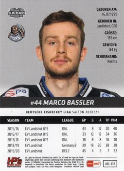 2020-21 Playercards (DEL) #DEL-332 Marco Baßler Back