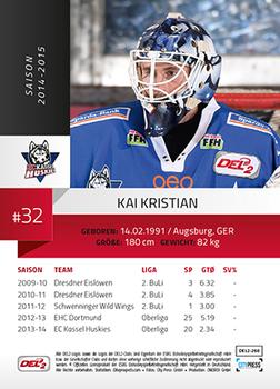 2014-15 Playercards (DEL2) #DEL2-260 Kai Kristian Back