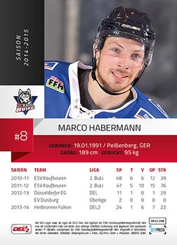 2014-15 Playercards (DEL2) #DEL2-268 Marco Habermann Back