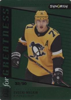 2020-21 Upper Deck Synergy - Cast for Greatness Green #CG-20 Evgeni Malkin Front