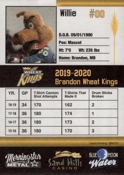 2019-20 Brandon Wheat Kings (WHL) #NNO Willie Back
