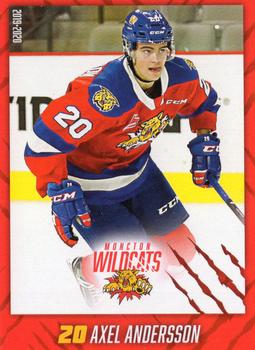 2019-20 Moncton Wildcats (QMJHL) #NNO Axel Andersson Front