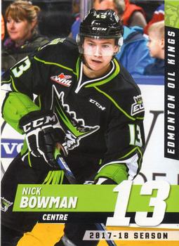 2017-18 Edmonton Oil Kings (WHL) #NNO Nicholas Bowman Front