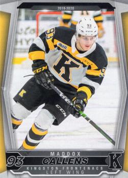 2019-20 Extreme Kingston Frontenacs (OHL) #NNO Maddox Callens Front