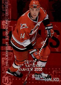 1999-00 Be a Player Millennium Signature Series - Anaheim National Ruby #47 Steve Halko Front