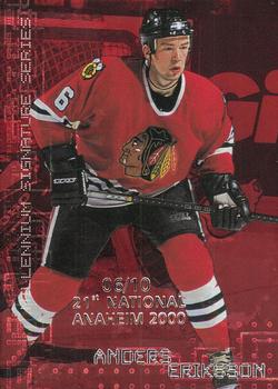 1999-00 Be a Player Millennium Signature Series - Anaheim National Ruby #58 Anders Eriksson Front
