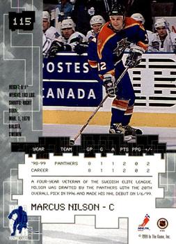 1999-00 Be a Player Millennium Signature Series - Anaheim National Ruby #115 Marcus Nilson Back