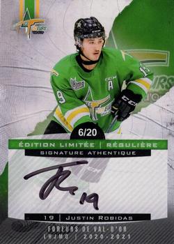 2020-21 Val-d'Or Foreurs (QMJHL) - Autographs #5 Justin Robidas Front