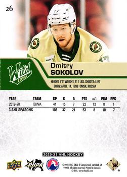 2020-21 Upper Deck AHL #26 Dmitry Sokolov Back