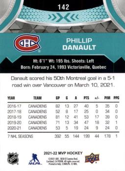 2021-22 Upper Deck MVP #142 Phillip Danault Back