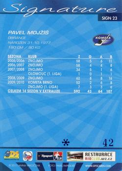 2011 Czech OFS premium - Signature Blue #23 Pavel Mojzis Back