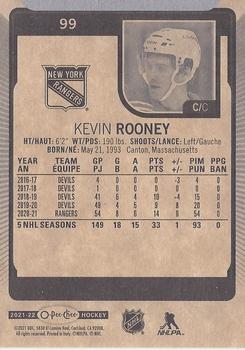 2021-22 O-Pee-Chee #99 Kevin Rooney Back